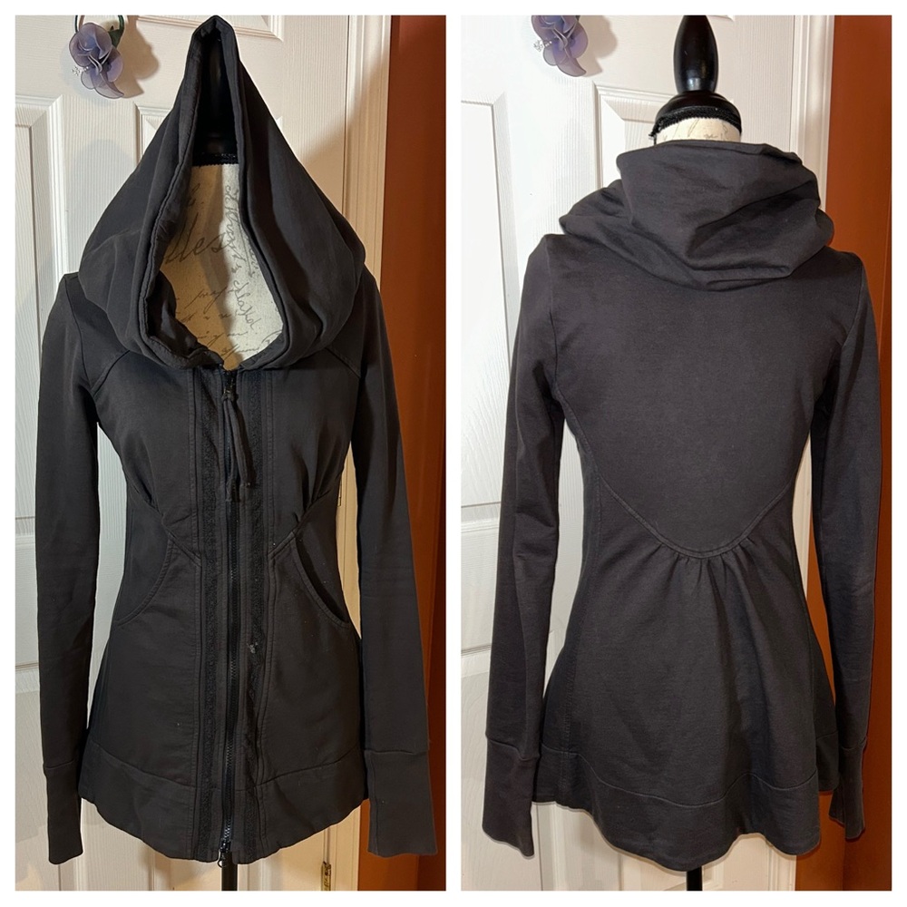 Prairie Underground Cloaked Hooded Tailored Longline Hoodie Goth Emo Sz Small